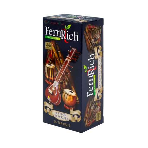 Чай FEMRICH чорний (25пакет), 50гр Чай FEMRICH чорний (25пакет), 50гр