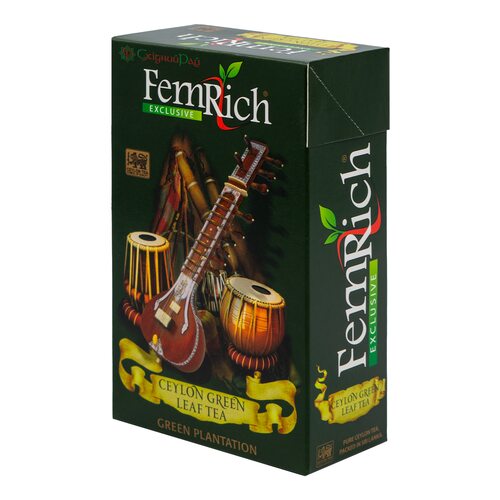 Чай FEMRICH зелений крупнолистовий, 100гр Чай FEMRICH зелений крупнолистовий, 100гр